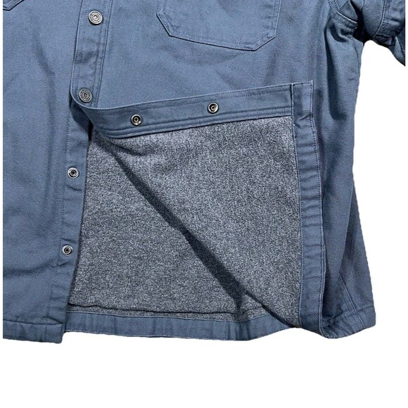 Duluth Trading Co. Heavy Canvas Mens 3XL Fleece Lined Grey Work Jacket Snap - Picture 9 of 12
